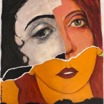 Peinture intitulée "Like A Paper" par Muberra Karamanoglu, Œuvre d'art originale, Acrylique