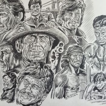 Dessin intitulée "Story de l'acteur C…" par Gilles Staub (LeCrayonAgile), Œuvre d'art originale, Crayon
