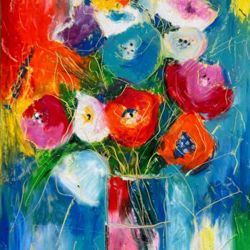 Malarstwo zatytułowany „Magic of the Bouquet” autorstwa Irina Anis, Oryginalna praca, Pastel
