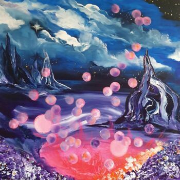Painting titled "Cosmic Soup" by Barbara Fuhrmann, Original Artwork, Acrylic