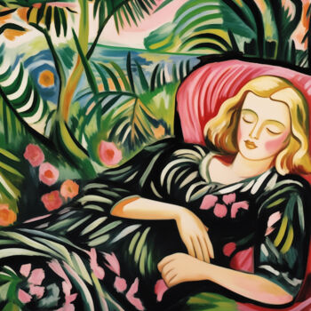Digital Arts titled "Die Blonde Frau Trä…" by Frank Daske, Original Artwork, Digital Painting