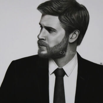 Σχέδιο με τίτλο "liam Hemsworth" από Lisa Ries, Αυθεντικά έργα τέχνης, Κοντέ
