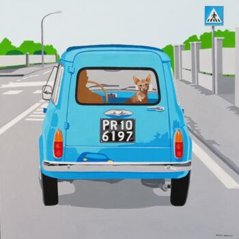 Painting titled "Il gatto di Parma" by Marco Arduini, Original Artwork, Acrylic