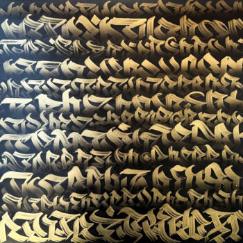제목이 "Golden Symphony"인 그림 Igor Rand로, 원작, 마커