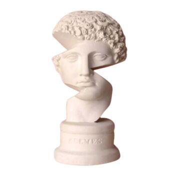 Sculpture titled "Psychopomp Hermesa" by Dervis Yusuf Akdemir, Original Artwork, Resin