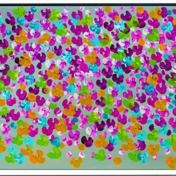 Pintura titulada "Whimsical Blossoms" por Edelgard Schroer, Obra de arte original, Acrílico Montado en Bastidor de camilla d…