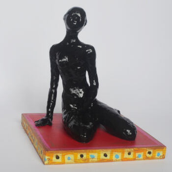 제목이 "Black nude1"인 조형물 Margarita Felis로, 원작, 점토
