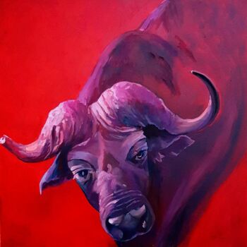 Pintura titulada "Eye contact with bu…" por Tania Kyriakidou, Obra de arte original, Oleo