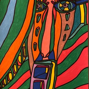 「Translation」というタイトルの描画 Christophe Verger-Lecocqによって, オリジナルのアートワーク, インク