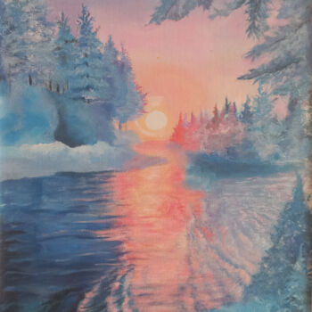 Painting titled "Snowy" by Sophia Tsirog, Original Artwork, Acrylic