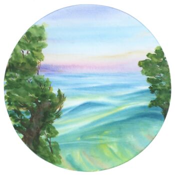 제목이 "Horizon Retreat"인 미술작품 Alisa Vovk로, 원작, 수채화