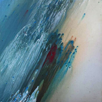 Peinture intitulée "By the Shore" par Shashintha Dilhani, Œuvre d'art originale, Acrylique Monté sur Verre