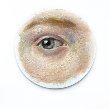 绘画 标题为“"THE FACESCAPES" 6” 由Marina Shavyrina-Shkoliar, 原创艺术品, 油 安装在其他刚性面板上