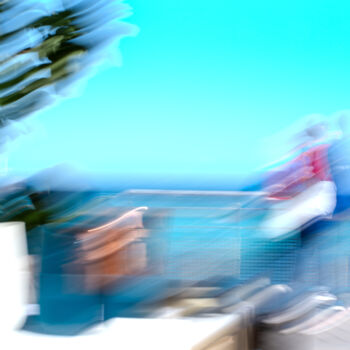 Fotografie getiteld "BLUE Bord de Mer -…" door Michel Akrich, Origineel Kunstwerk, Digitale fotografie