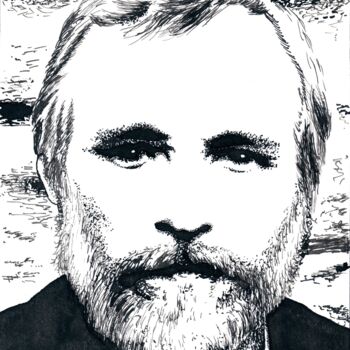 Σχέδιο με τίτλο "Self-portrait 2005…" από Владимир Абаимов, Αυθεντικά έργα τέχνης, Μελάνι