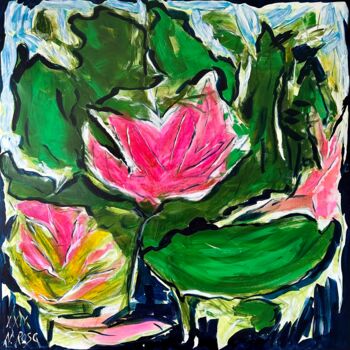 Painting titled "Pique-nique au vert" by Natalia Rose, Original Artwork, Acrylic