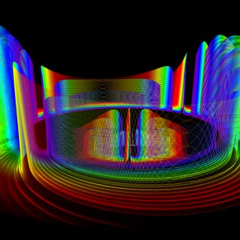 Digital Arts titled "Peek through the Ec…" by Elkement (Elke Stangl), Original Artwork, 3D Modeling