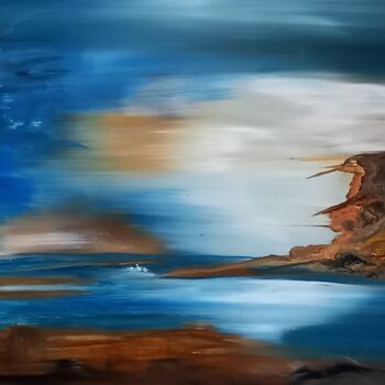 Peinture intitulée "MARINE ESTEREL CORN…" par Michele Madeleine Guillot, Œuvre d'art originale, Huile Monté sur Châssis en b…