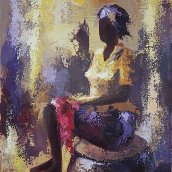 「Diligence」というタイトルの絵画 Alex Mensahによって, オリジナルのアートワーク, アクリル