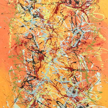 Peinture intitulée "N° 70.55 Doux secret" par Isa-L, Œuvre d'art originale, Acrylique Monté sur Châssis en bois