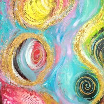 Painting titled "Pure stream of joy" by Sylvia Eder, Original Artwork, Acrylic