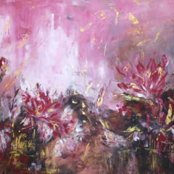 Malerei mit dem Titel "Tahitian Nights" von Floria Rey, Original-Kunstwerk, Acryl