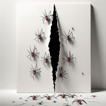 Digitale Kunst mit dem Titel "Arachnid Emergence:…" von Alberto Capitani, Original-Kunstwerk, KI-generiertes Bild