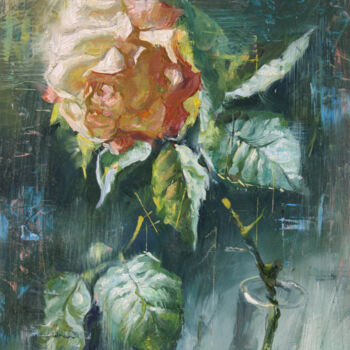 Painting titled "Летний этюд 6С." by Dobrodiy Alexandr, Original Artwork, Oil Mounted on Aluminium