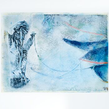 Peinture intitulée "MARE Il pescatore" par Luzena, Œuvre d'art originale, Encre