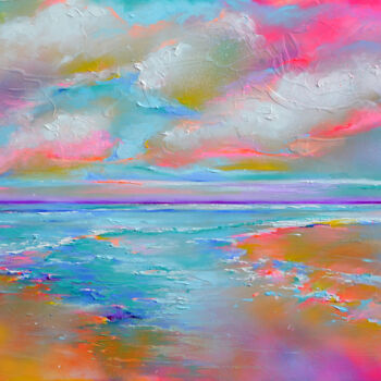 Painting titled "'New Horizon 176'" by Roxana Gabriela Soos, Original Artwork, Acrylic
