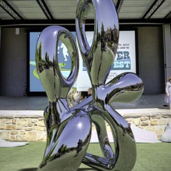 Γλυπτική με τίτλο "Harmony in Flux#4(L…" από Daniel Kei Wo, Αυθεντικά έργα τέχνης, Από ανοξείδωτο χάλυβα
