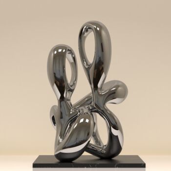 Sculpture intitulée "Harmony in Flux#4(S…" par Daniel Kei Wo, Œuvre d'art originale, Acier inoxydable