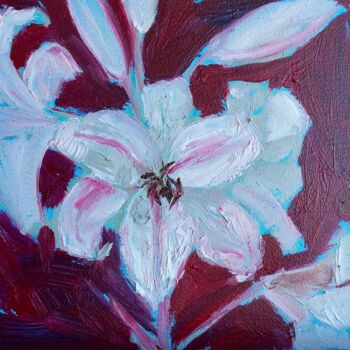 Pittura intitolato "Purity of Lilies" da Anna Ovsiankina, Opera d'arte originale, Olio
