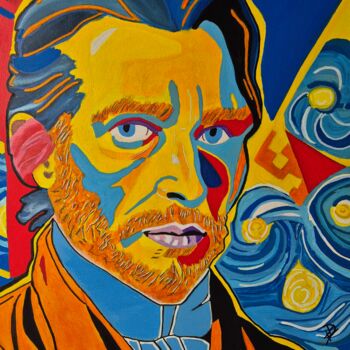 Malerei mit dem Titel "Van Pop" von Flore Gauthier-Thomas (D'Art Va Flor), Original-Kunstwerk, Acryl Auf Keilrahmen aus Holz…