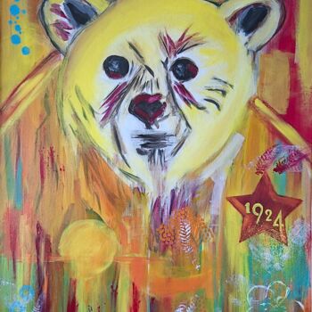 Malerei mit dem Titel "Monarch" von Flore Gauthier-Thomas (D'Art Va Flor), Original-Kunstwerk, Acryl Auf Keilrahmen aus Holz…