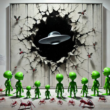 数字艺术 标题为“Martian Invasion: E…” 由Alberto Capitani, 原创艺术品, AI生成的图像