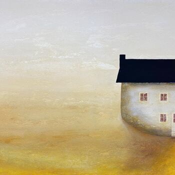 Peinture intitulée "La petite maison bl…" par Robert Ducharme, Œuvre d'art originale, Acrylique