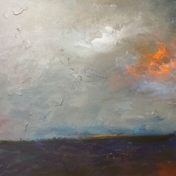 Pintura intitulada "Eventide" por Lee Davis, Obras de arte originais, Pigmentos Montado em Armação em madeira