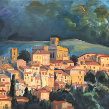 Peinture intitulée "Lever de soleil sur…" par Paul Lebrun, Œuvre d'art originale, Acrylique