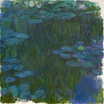 Painting titled "Nymphéas 25" by Claude Monet, Original Artwork, Oil