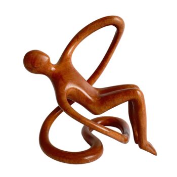 Sculpture titled "Exu 6" by Paulinho Soares, Original Artwork, Wood