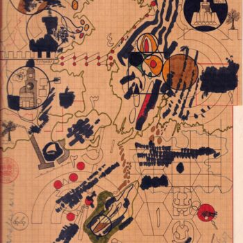 Drawing titled "Wie der gute Pilger…" by Wilf Tilley, Original Artwork, Ink