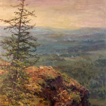 绘画 标题为“Lonely cliff in the…” 由Anatoliy Nozdrin, 原创艺术品, 油