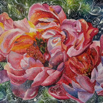 Pintura titulada "Blooming Radiance.…" por Anastasia Tversky, Obra de arte original, Oleo Montado en Bastidor de camilla de…
