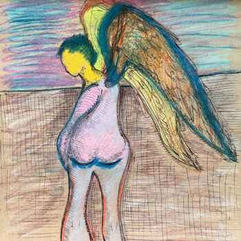 图画 标题为“3fre / Back to the…” 由Leni Smoragdova, 原创艺术品, 铅笔