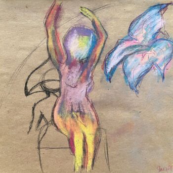 图画 标题为“34we / Back to the…” 由Leni Smoragdova, 原创艺术品, 铅笔