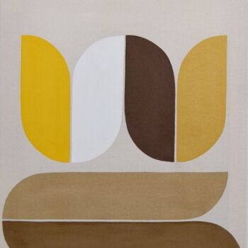 Painting titled "Neutral formation #5" by Astrid Stoeppel, Original Artwork, Acrylic Mounted on Wood Stretcher frame