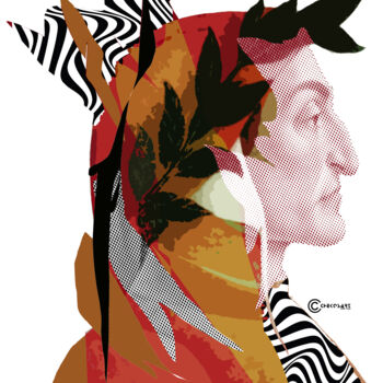 Printmaking titled "DANTE" by Gianluca Ferreri, Original Artwork, Digital Print