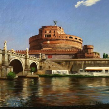 Pintura titulada "Castel Sant`Angelo" por Roman Yashin, Obra de arte original, Oleo