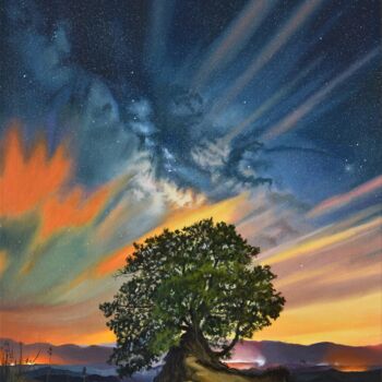 「The way to the tree」というタイトルの絵画 Anna Mamonkinaによって, オリジナルのアートワーク, オイル
